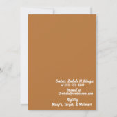 アフリカ系アメリカ人の新郎新婦テラコッタ結婚ズ 招待状 (裏面)