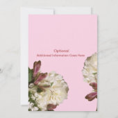 アフリカ系アメリカ人の新郎新婦ホワイトピンク結婚ズ 招待状 (裏面)