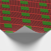 アフリカ系アメリカ人の旗-赤い黒いおよび緑 ラッピングペーパー (角)