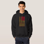 アフリカ系アメリカ人の旗Tシャツ パーカ (正面フル)