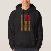 アフリカ系アメリカ人の旗Tシャツ パーカ (正面)