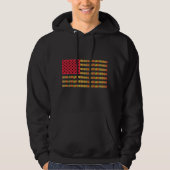 アフリカ系アメリカ人の旗Tシャツ パーカ (正面)