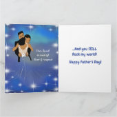 アフリカ系アメリカ人の星空の父の日 カード (内部)