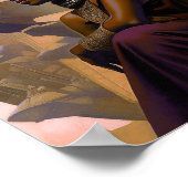 アフリカ系アメリカ人の未来的な女性 ポスター (角)