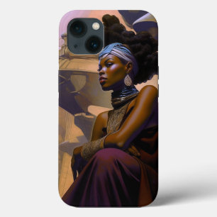 アフリカ系アメリカ人の未来的な女性 iPhone 13ケース