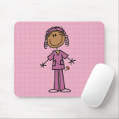 アフリカ系アメリカ人の棒の姿のナース マウスパッド (マウス)