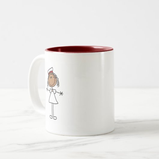 アフリカ系アメリカ人の棒の姿のTシャツおよびギフト ツートーンマグカップ (正面左)