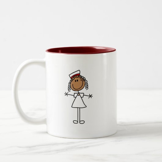 アフリカ系アメリカ人の棒の姿のTシャツおよびギフト ツートーンマグカップ (左)