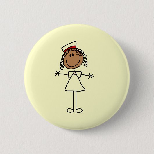 アフリカ系アメリカ人の棒の姿のTシャツおよびギフト 缶バッジ (正面)