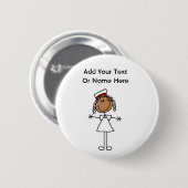 アフリカ系アメリカ人の棒の姿のTシャツおよびギフト 缶バッジ (正面&裏面)