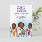 アフリカ系アメリカ人の歌手のホリデー 招待状 (スタンド正面)