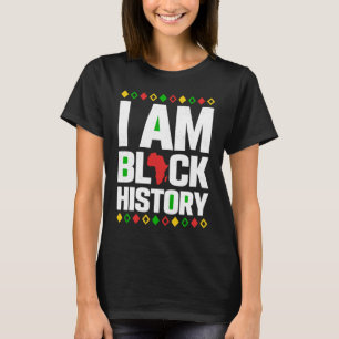 アフリカ系アメリカ人の歴史月私は黒い歴史 Tシャツ