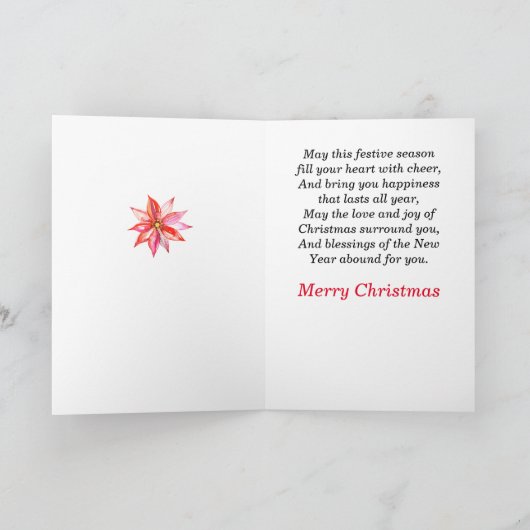 アフリカ系アメリカ人の母と娘のクリスマスカード サンキューカード (内部)