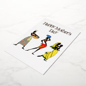 アフリカ系アメリカ人の母の日おめでとう 箔シーズンカード (回転した状態)