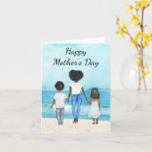 アフリカ系アメリカ人の母の日のカード カード (黄色い花)