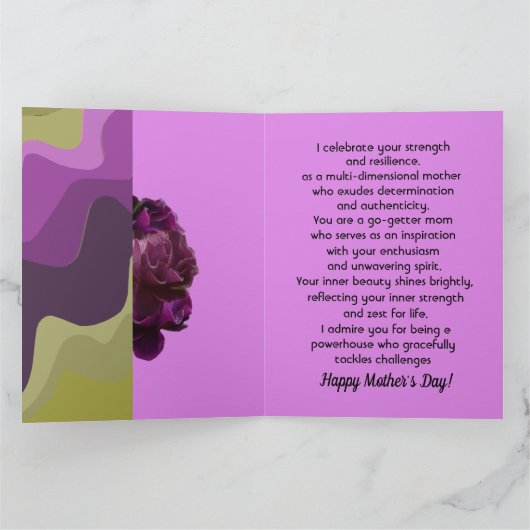 アフリカ系アメリカ人の母の日を母に変える カード (内部)