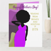 アフリカ系アメリカ人の母の日を母に変える カード (正面)