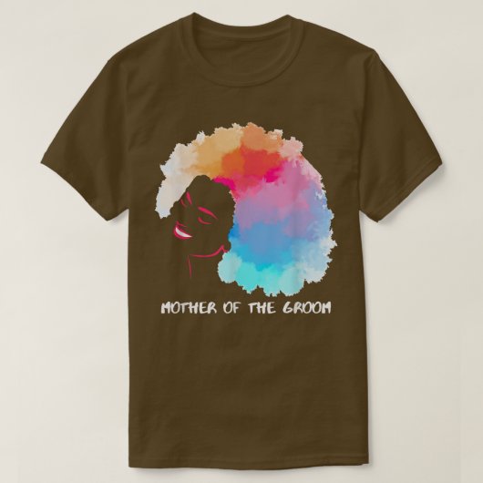 アフリカ系アメリカ人の母の日　新婦の母 Tシャツ (デザイン正面)