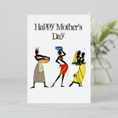 アフリカ系アメリカ人の母の日 箔シーズンカード (立ち正面)