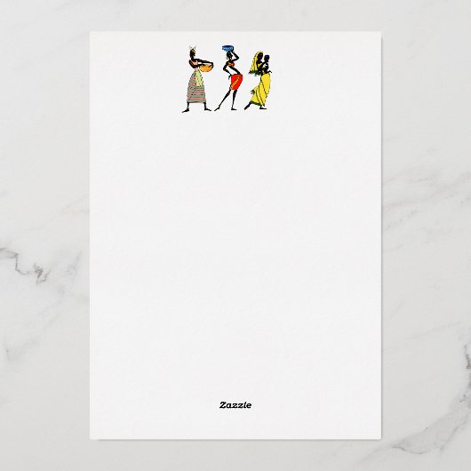 アフリカ系アメリカ人の母の日 箔シーズンカード (裏面)