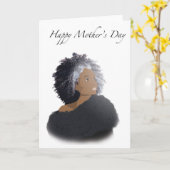 アフリカ系アメリカ人の母親のための母の日のカード カード (黄色い花)