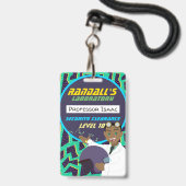 アフリカ系アメリカ人の気違いの科学者の男の子の誕生日 バッジ (ストラップ付き表面)