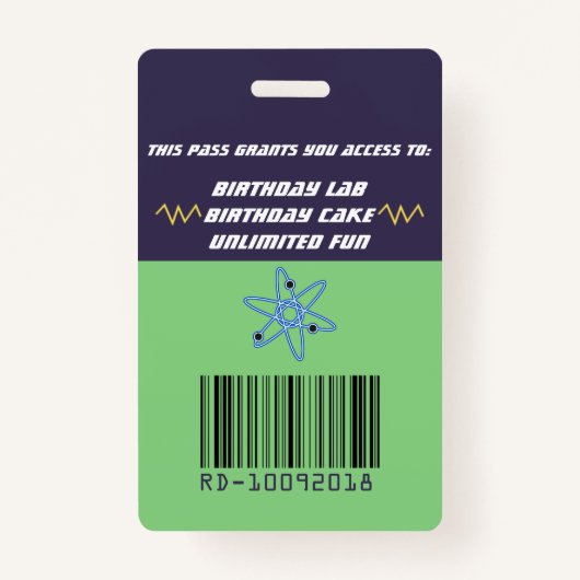 アフリカ系アメリカ人の気違いの科学者の男の子の誕生日 バッジ (裏面)