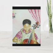 アフリカ系アメリカ人の演奏会日の挨拶状 カード (裏面)