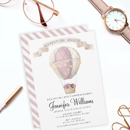 アフリカ系アメリカ人の熱気球の赤ちゃんシャワーInvite 招待状