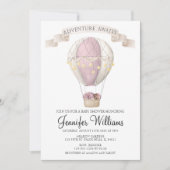 アフリカ系アメリカ人の熱気球の赤ちゃんシャワーInvite 招待状 (正面)