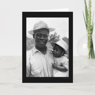 アフリカ系アメリカ人の父とベビー1935 カード