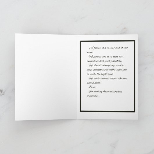 アフリカ系アメリカ人の父と娘 カード (内部)