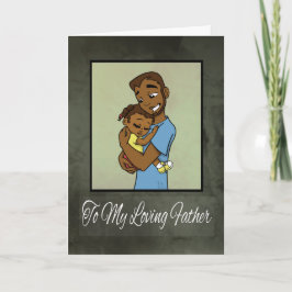 アフリカ系アメリカ人の父と娘 カード