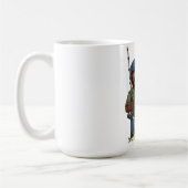 アフリカ系アメリカ人の父と息子の釣り コーヒーマグカップ (左)