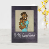 アフリカ系アメリカ人の父と息子 カード (黄色い花)