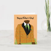 アフリカ系アメリカ人の父の日の上品なスーツ&ネクタイ カード (正面)