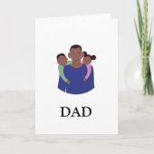 アフリカ系アメリカ人の父の日折りたたみカード サンキューカード (正面)