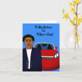 アフリカ系アメリカ人の父の日 カード (黄色い花)