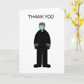 アフリカ系アメリカ人の牧師に感謝。 カード (黄色い花)