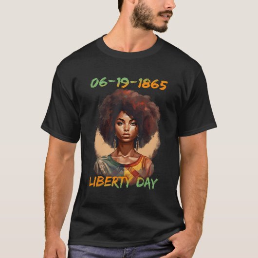 アフリカ系アメリカ人の独立記念日 Tシャツ (正面)