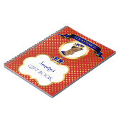 アフリカ系アメリカ人の王子ロイヤルブルーの赤い金ゴールドのギフト ノートブック (左側)