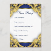 アフリカ系アメリカ人の王子様からのベビーウィッシュ アドバイスカード (裏面)