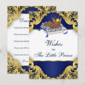 アフリカ系アメリカ人の王子様からのベビーウィッシュ アドバイスカード (正面/裏面)
