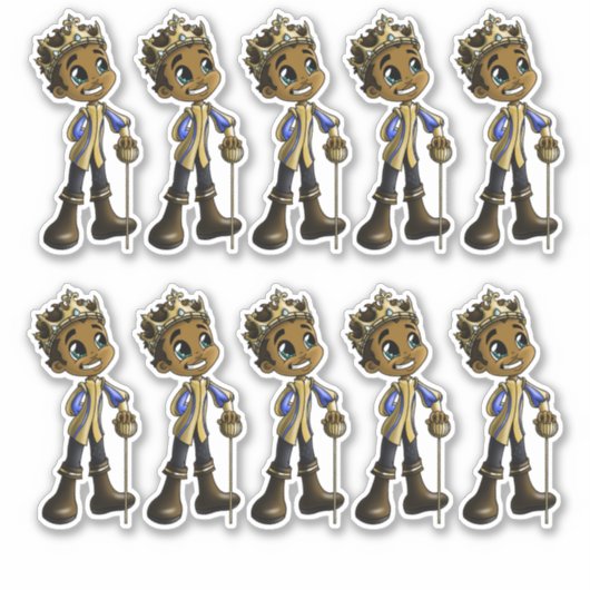 アフリカ系アメリカ人の王子 シール (正面)