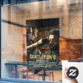 アフリカ系アメリカ人の理容店のデザインをカスタマイズする ウィンドウサイン (カフェ窓)