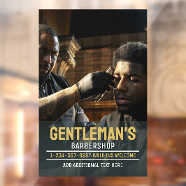 アフリカ系アメリカ人の理容店のデザインをカスタマイズする ウィンドウサイン