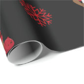 アフリカ系アメリカ人の男の子のクリスマスプレゼントのラップ ラッピングペーパー (ロールコーナー)