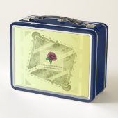 アフリカ系アメリカ人の男の子カーリーヘアメタル弁当箱 メタルランチボックス (裏面)