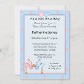 アフリカ系アメリカ人の男の子ツインズ 招待状 (正面)