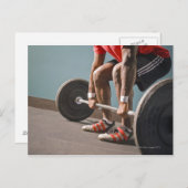 アフリカ系アメリカ人の男性がジムを作っている ポストカード (正面/裏面)